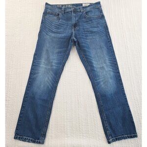 TK Axel Jeans Men's Athletic 38x32 Blue Stretch Denim Straight Leg EUC Contrast